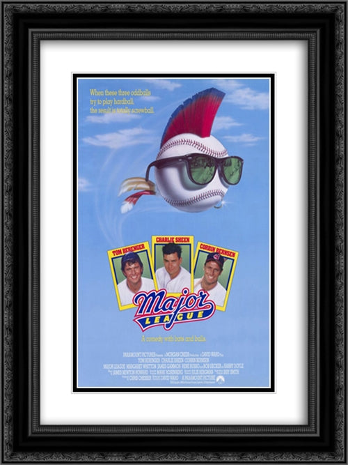 Major League 18x24 Black Ornate Wood Framed Movie Poster with Double Matting