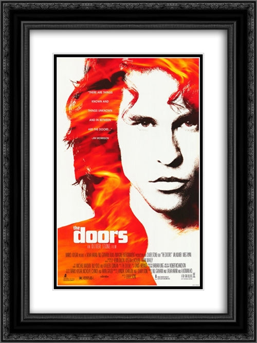 The Doors 18x24 Black Ornate Wood Framed Movie Poster with Double Matting