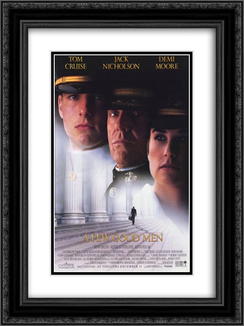 A Few Good Men 18x24 Black Ornate Wood Framed Movie Poster with Double Matting