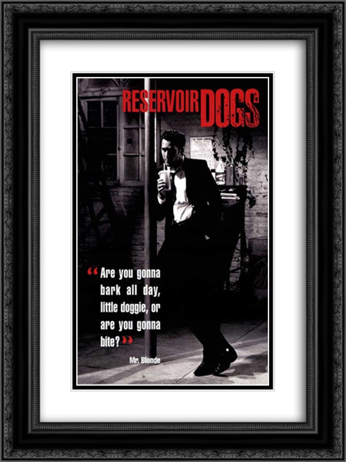 Reservoir Dogs 18x24 Black Ornate Wood Framed Movie Poster with Double Matting