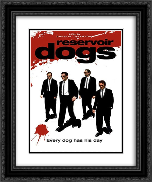 Reservoir Dogs 20x24 Black Ornate Wood Framed Movie Poster with Double Matting