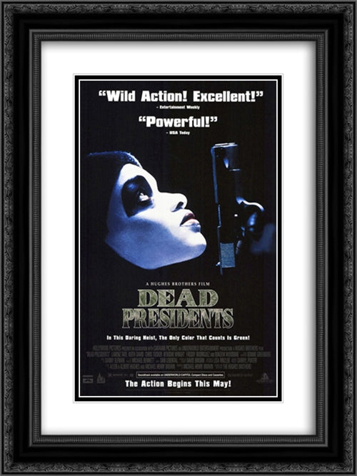 Dead Presidents 18x24 Black Ornate Wood Framed Movie Poster with Double Matting