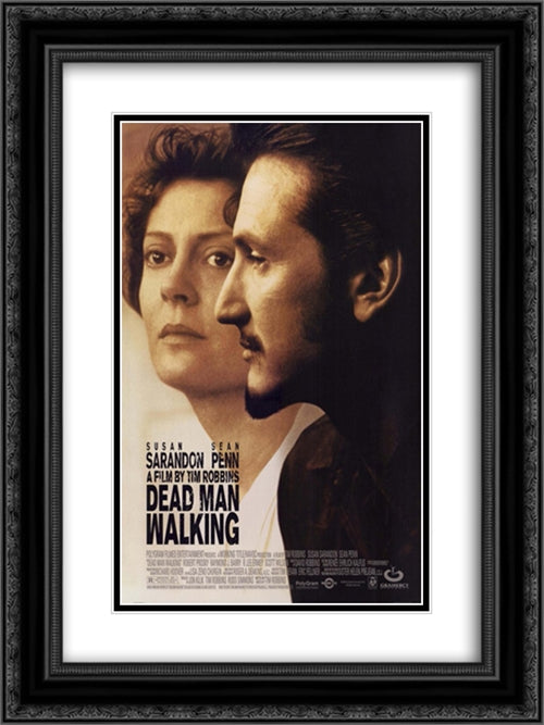 Dead Man Walking 18x24 Black Ornate Wood Framed Movie Poster with Double Matting