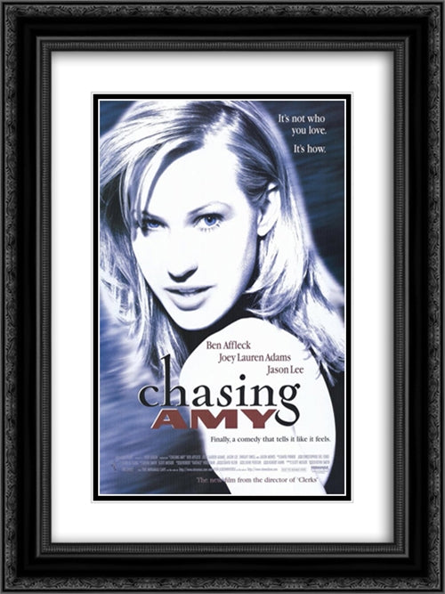 Chasing Amy 18x24 Black Ornate Wood Framed Movie Poster with Double Matting
