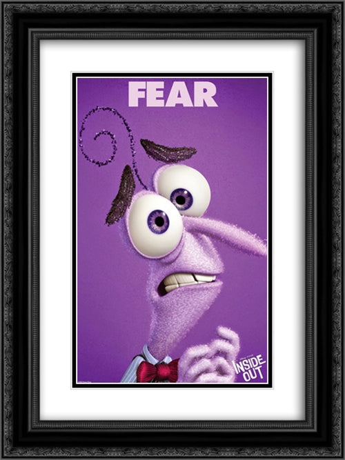 Inside Out 18x24 Black Ornate Wood Framed Movie Poster with Double Matting
