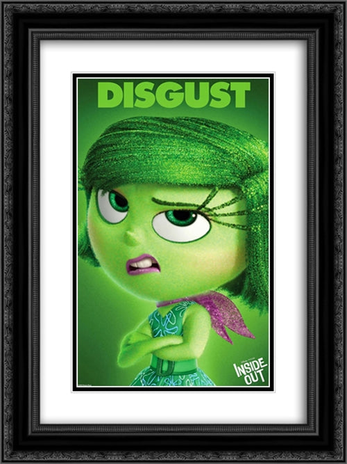 Inside Out 18x24 Black Ornate Wood Framed Movie Poster with Double Matting