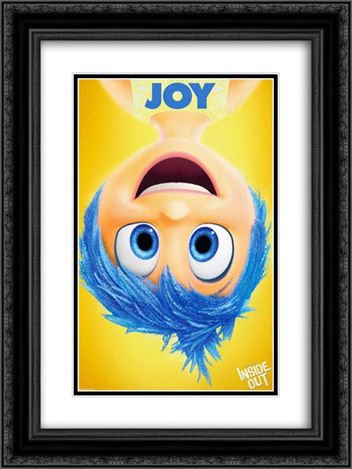 Inside Out 18x24 Black Ornate Wood Framed Movie Poster with Double Matting