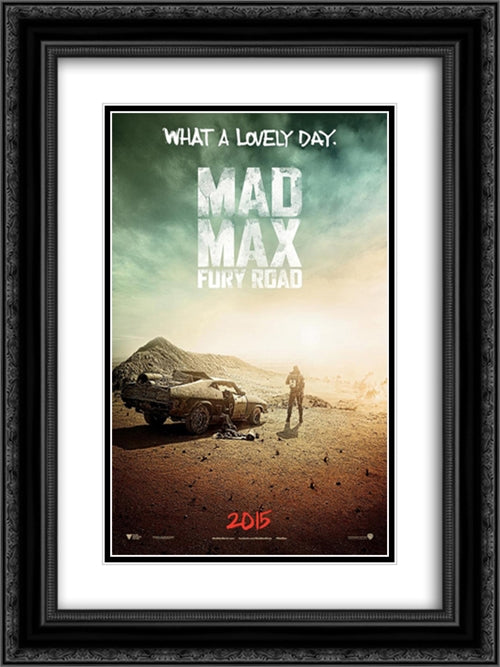 Mad Max Fury Road 18x24 Black Ornate Wood Framed Movie Poster with Double Matting