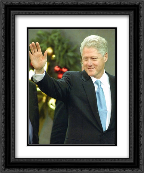 Bill Clinton 20x24 Black Ornate Wood Framed Movie Poster with Double Matting