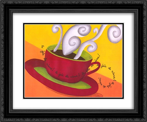 Le Joie de Vivre! 23x17 Black Ornate Wood Framed Art Print Poster with Double Matting by Stramel, Renee