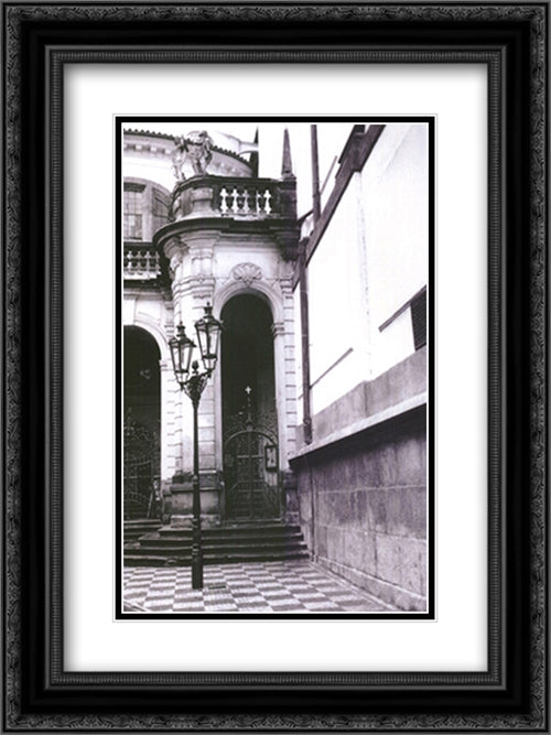Passing through Prague III 17x23 Black Ornate Wood Framed Art Print Poster with Double Matting by Denardo, Laura
