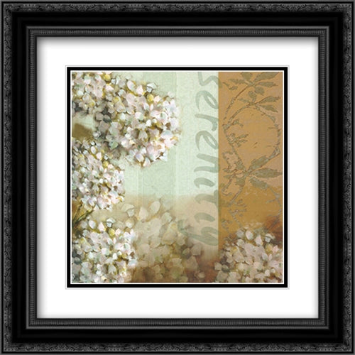 Serenity 16x16 Black Ornate Wood Framed Art Print Poster with Double Matting by Ueland, Julie