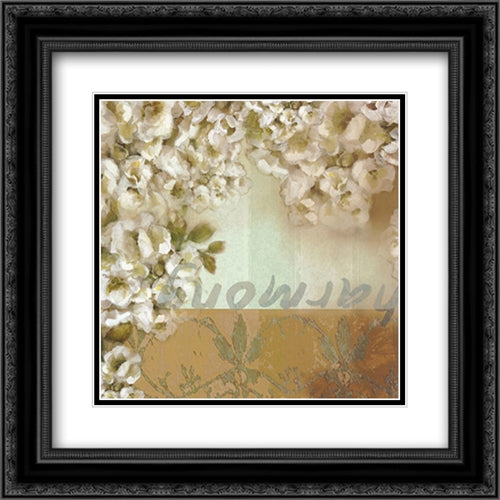Harmony 16x16 Black Ornate Wood Framed Art Print Poster with Double Matting by Ueland, Julie
