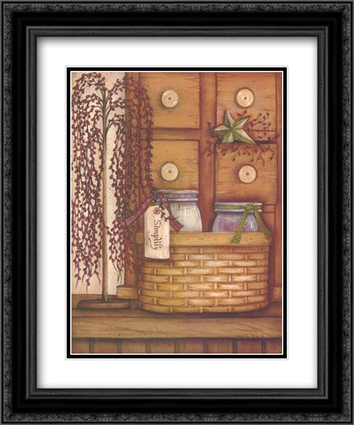 Simplify 16x20 Black Ornate Wood Framed Art Print Poster with Double Matting by June, Mary Ann