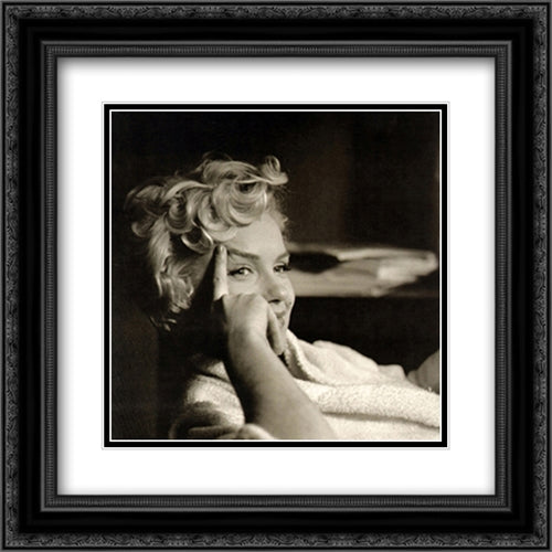 Marilyn Monroe 2x Matted 20x20 Black Ornate Wood Framed Art Print Poster with Double Matting by Erwitt, Elliott