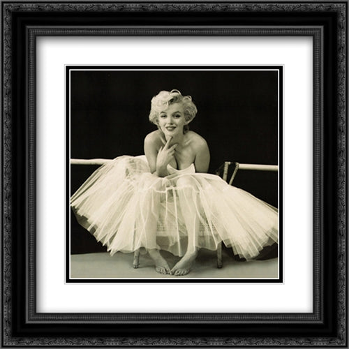 Marilyn Monroe - Ballerina 2x Matted 20x24 Black Ornate Wood Framed Art Print Poster with Double Matting by Greene, Milton