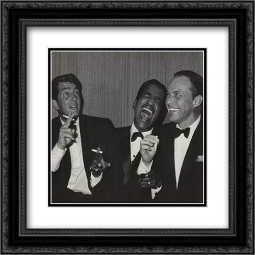 The Rat Pack (Carnegie Hall) 20x20 Black Ornate Wood Framed Movie Poster with Double Matting