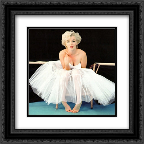 Marilyn Monroe Ballet 3 2x Matted 20x20 Black Ornate Wood Framed Art Print Poster with Double Matting by Greene, Milton