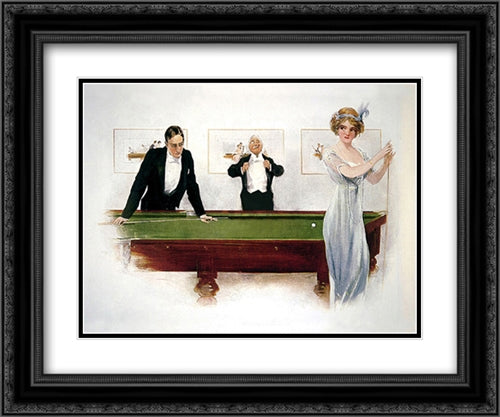 Miss in Baulk 2x Matted 24x20 Black Ornate Wood Framed Art Print Poster with Double Matting by Hurst