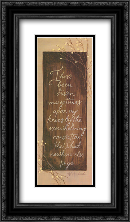 I Have Been Driven 2x Matted 12x24 Black Ornate Wood Framed Art Print Poster with Double Matting by Tribett, Karen