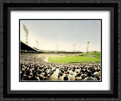 Fenway Park 2x Matted 20x24 Black Ornate Wood Framed Art Print Poster with Double Matting by Vlasak, Darryl