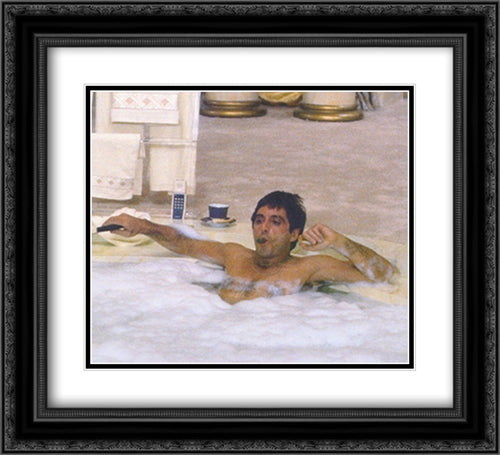 Scarface Hot Tub Color 22x20 Black Ornate Wood Framed Movie Poster with Double Matting