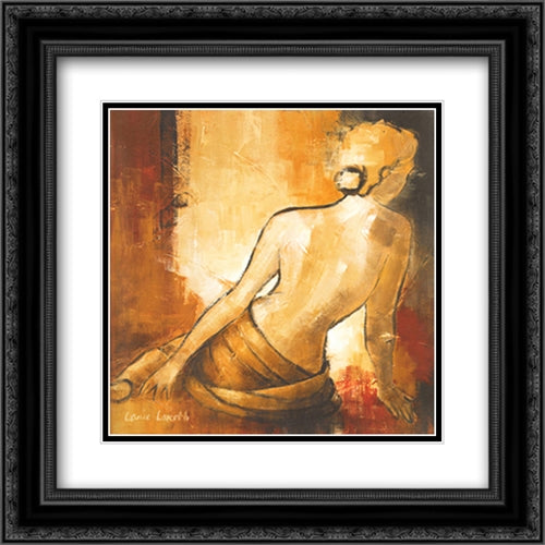 Seated Woman I 16x16 Black Ornate Wood Framed Art Print Poster with Double Matting by Loreth, Lanie