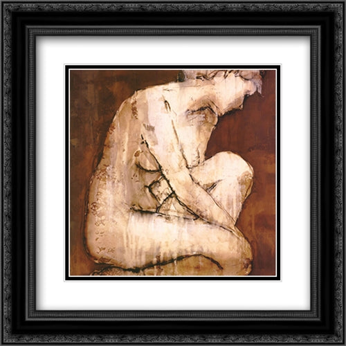 Poise 22x22 Black Ornate Wood Framed Art Print Poster with Double Matting by Jardine, Liz