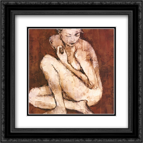 Grace 22x22 Black Ornate Wood Framed Art Print Poster with Double Matting by Jardine, Liz