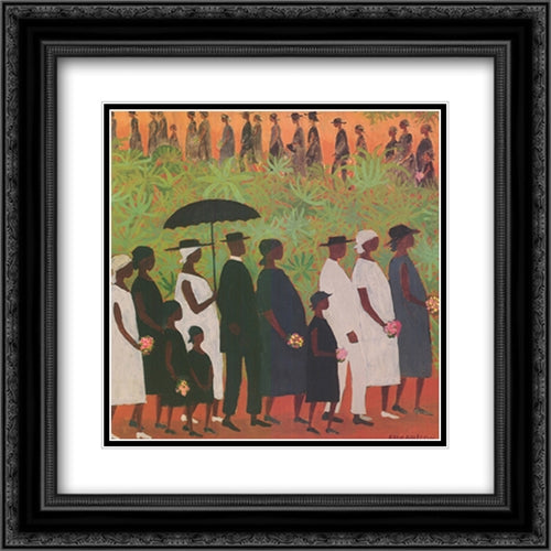 Funeral Procession 22x23 Black Ornate Wood Framed Art Print Poster with Double Matting by Wilson, Ellis