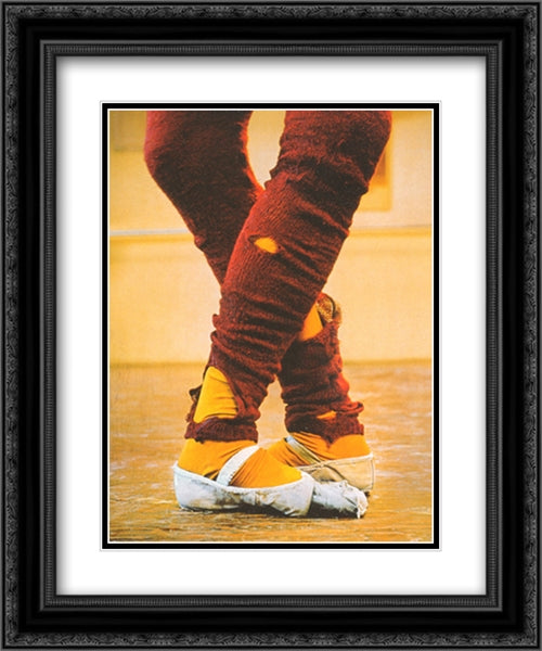 Leg Warmers 2x Matted 20x24 Black Ornate Wood Framed Art Print Poster with Double Matting by Edwards, Harvey