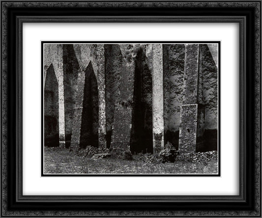 Acolman 1 24x20 Black Ornate Wood Framed Art Print Poster with Double Matting by Siskind, Aaron