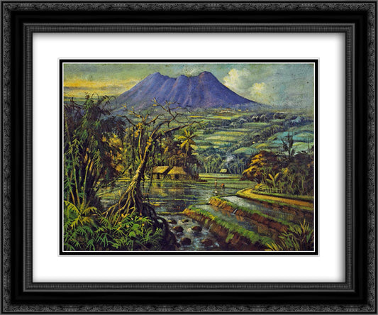 Suburnya Negeriku 24x20 Black Ornate Wood Framed Art Print Poster with Double Matting by Suriosubroto, Abdullah