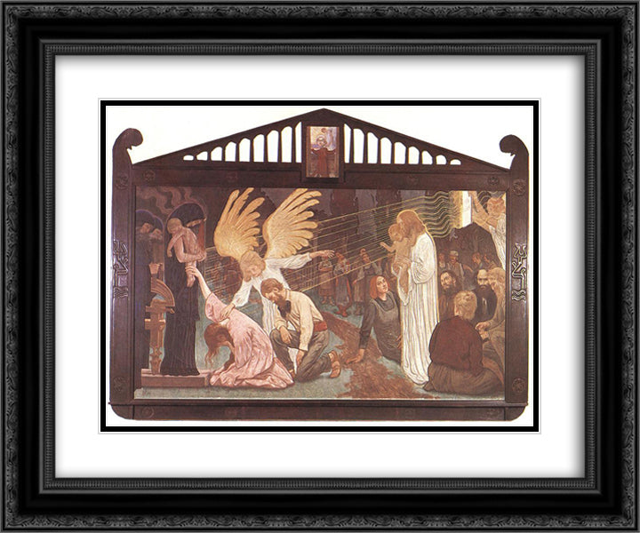 Ego sum via, veritas et vita 24x20 Black Ornate Wood Framed Art Print Poster with Double Matting by Korosfoi Kriesch, Aladar