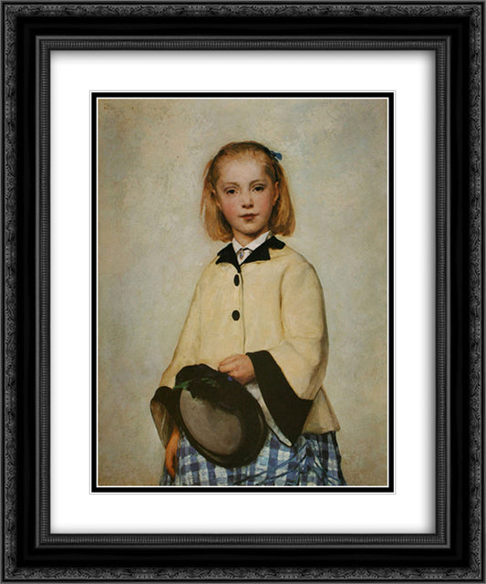 Louise Anker 20x24 Black Ornate Wood Framed Art Print Poster with Double Matting by Anker, Albert