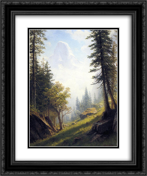 Among the Bernese Alps 20x24 Black Ornate Wood Framed Art Print Poster with Double Matting by Bierstadt, Albert