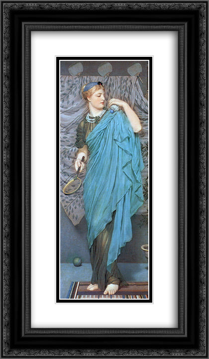 Battledore 14x24 Black Ornate Wood Framed Art Print Poster with Double Matting by Moore, Albert Joseph