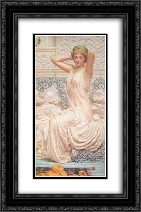 Silver 16x24 Black Ornate Wood Framed Art Print Poster with Double Matting by Moore, Albert Joseph