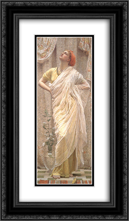 Study for Birds 14x24 Black Ornate Wood Framed Art Print Poster with Double Matting by Moore, Albert Joseph