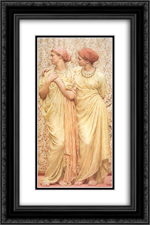 Topaz 16x24 Black Ornate Wood Framed Art Print Poster with Double Matting by Moore, Albert Joseph