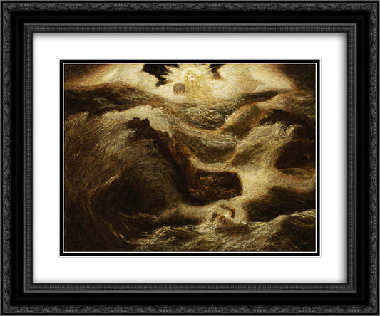 Jonah 24x20 Black Ornate Wood Framed Art Print Poster with Double Matting by Pinkham Ryder, Albert