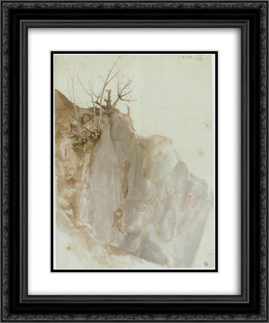 A Quarry 20x24 Black Ornate Wood Framed Art Print Poster with Double Matting by Durer, Albrecht