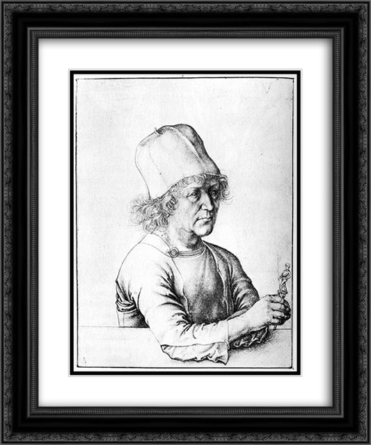 Albrech Durer the Elder 20x24 Black Ornate Wood Framed Art Print Poster with Double Matting by Durer, Albrecht
