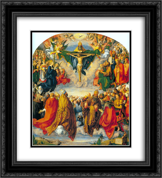 All Saints picture 20x22 Black Ornate Wood Framed Art Print Poster with Double Matting by Durer, Albrecht