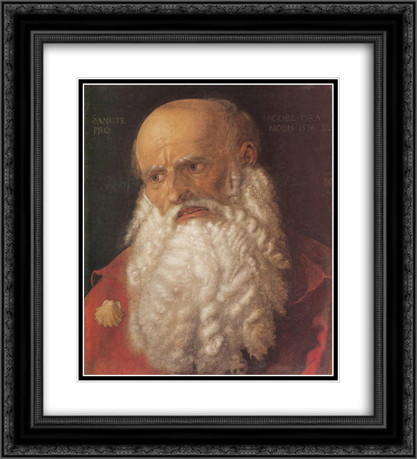 Apostle James  20x22 Black Ornate Wood Framed Art Print Poster with Double Matting by Durer, Albrecht