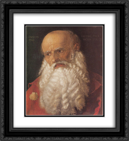 Apostle James  20x22 Black Ornate Wood Framed Art Print Poster with Double Matting by Durer, Albrecht