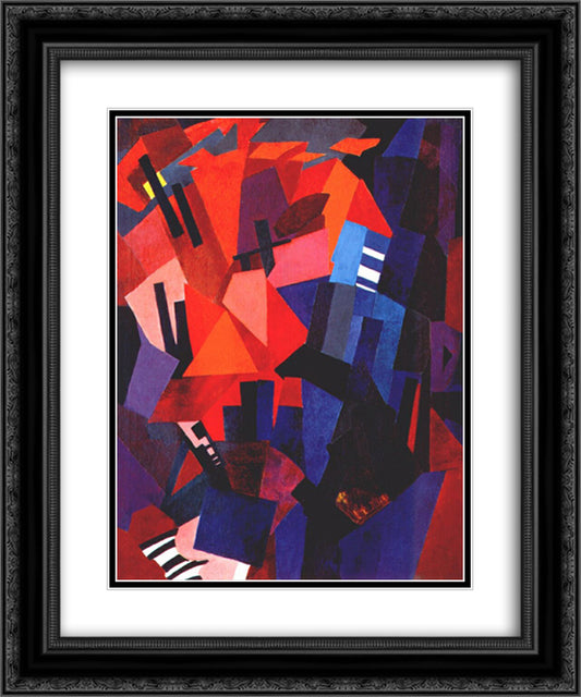 Cityscape (composition 20x24 Black Ornate Wood Framed Art Print Poster with Double Matting by Ekster, Aleksandra