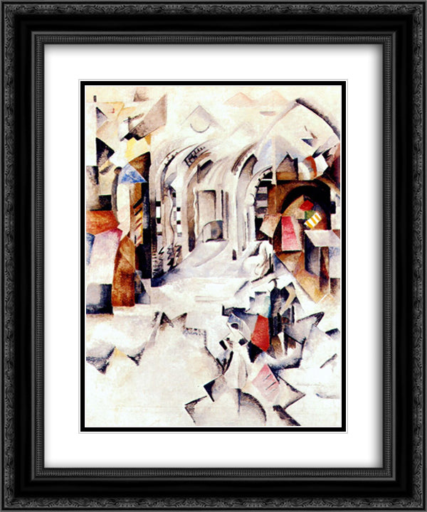 Genoa 20x24 Black Ornate Wood Framed Art Print Poster with Double Matting by Ekster, Aleksandra