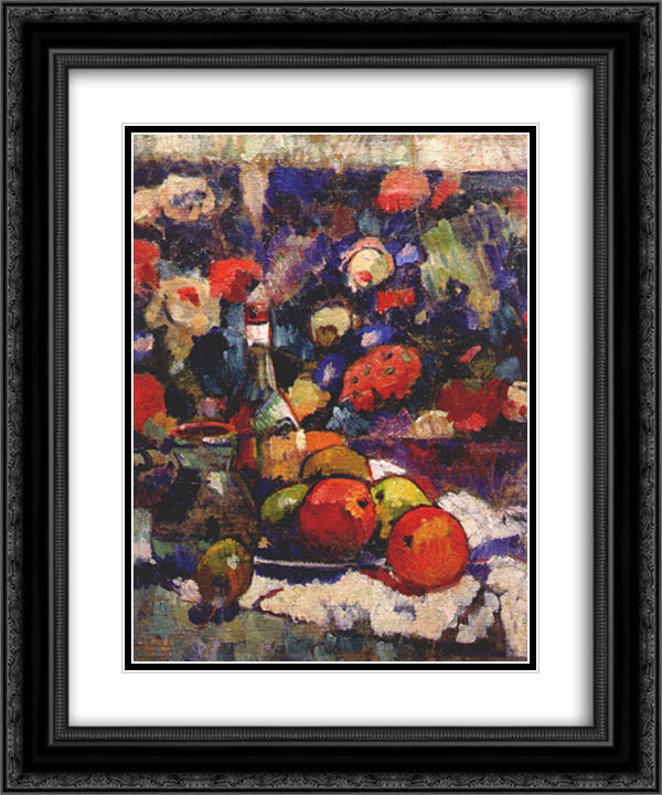 Still life 20x24 Black Ornate Wood Framed Art Print Poster with Double Matting by Ekster, Aleksandra