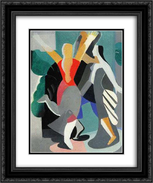 Two dancers 20x24 Black Ornate Wood Framed Art Print Poster with Double Matting by Ekster, Aleksandra